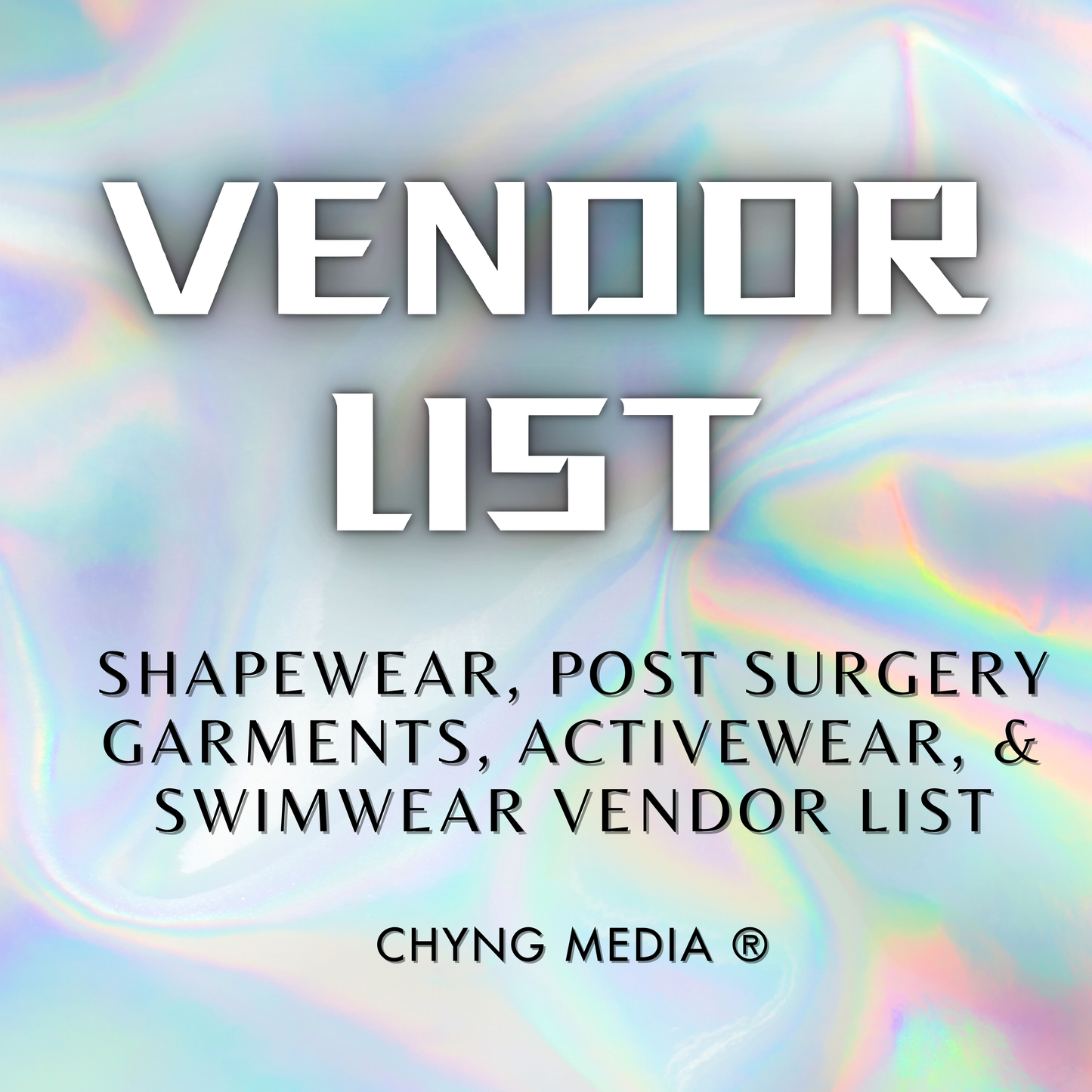 SHAPEWEAR, ACTIVEWEAR & UNDERGARMENTS VENDOR LIST