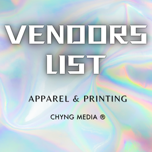 APPAREL & PRINTING VENDOR LIST